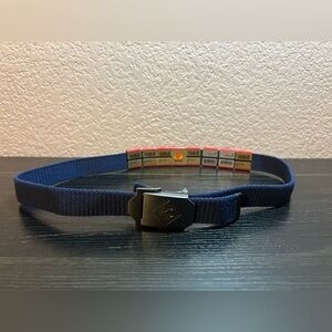 BSA Cub Scout Blue Uniform Belt & Silver Wolf Buckle Boy Scout W 8 Merit Awards